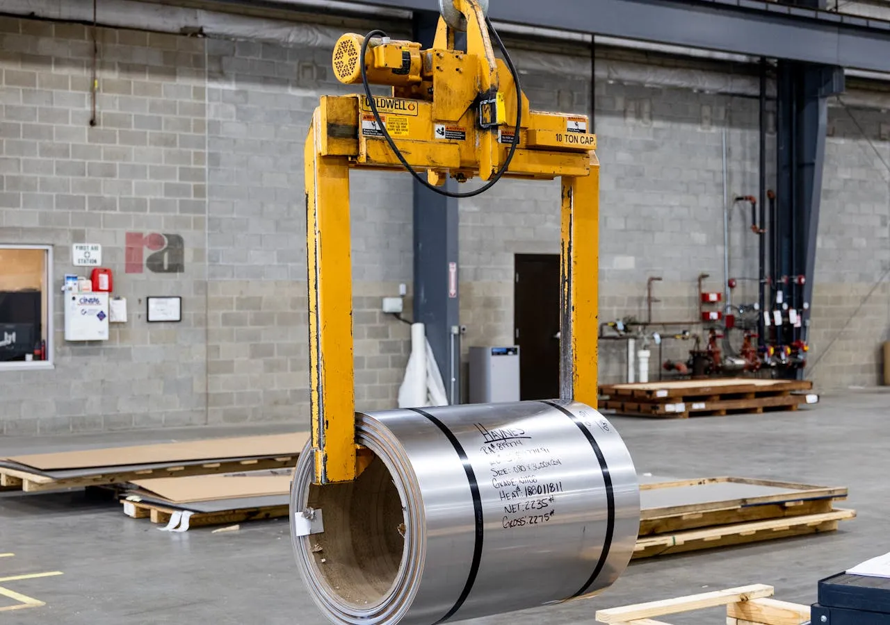 Stainless steel slit coil with heat-number marking
